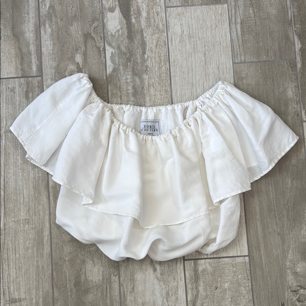 Forte couture off the shoulder top